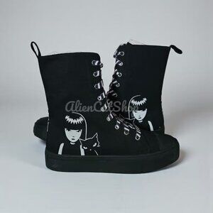 **NEW** Existential Freeze Printed Sneakers Dolls Kill x Emily The Strange Emo